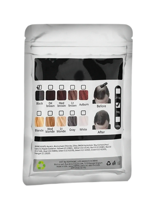 Recarga de Fibras Capilares Queratina PRETO -100g