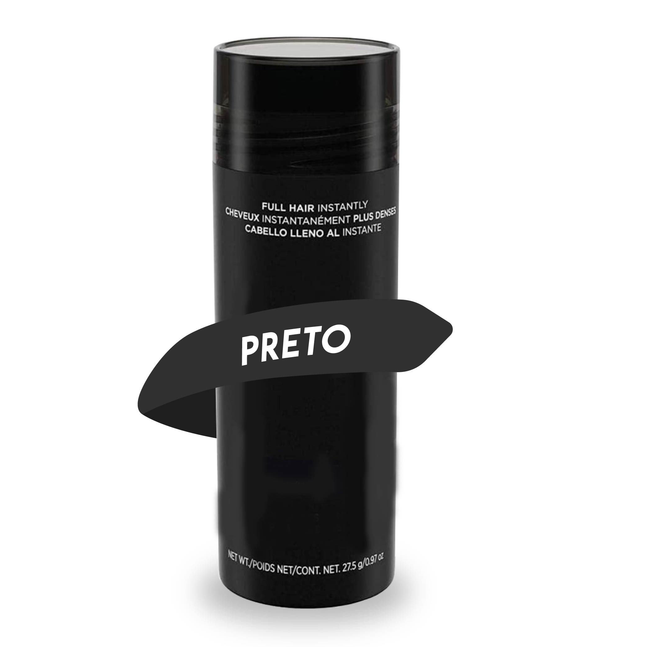 Fibras Capilares Preto de Queratina em Frasco - 27g